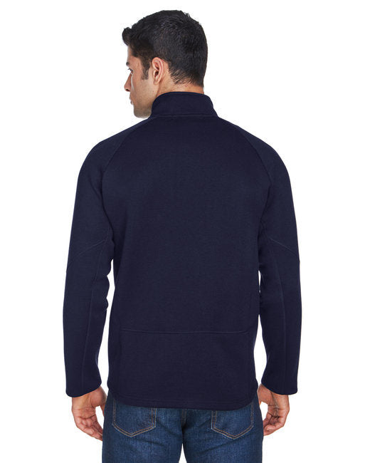 Adult Bristol Sweater Fleece Quarter-Zip - NAVY - S