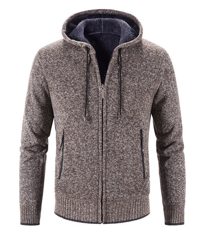 Men's Full Zip Hooded Fleece Sweater