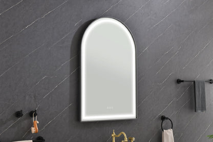 39in. W x 26in. H Oversized Rectangular Framed LED Mirror Anti-Fog Dimmable Wall Mount Bathroom Vanity Mirror Wall Mirror Kit For Gym And Dance Studio