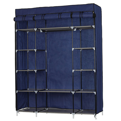 5-Layer 12-Compartment Non-woven Fabric Wardrobe Portable Closet Storage