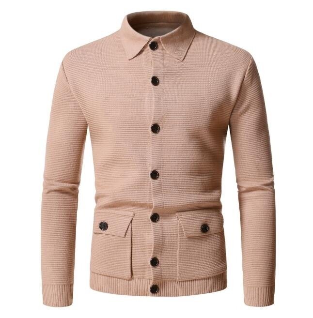 Men's knitted Cardigan Button Sweater