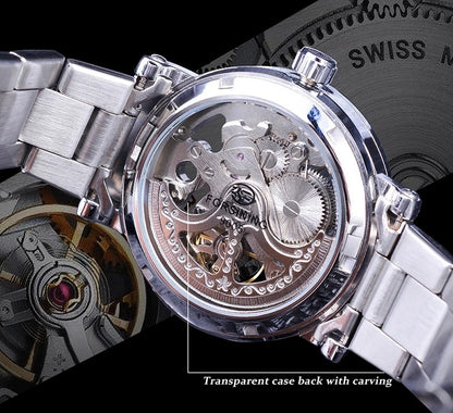 Hollow Out See Through Mechanical Watch Men's Fashion