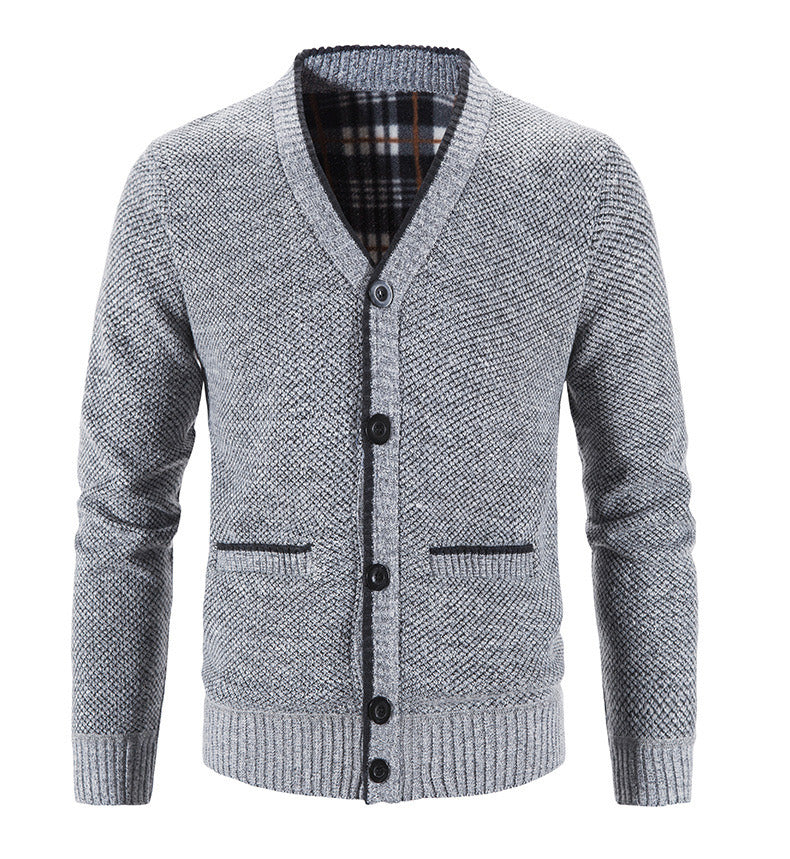 Men's Buttons Fleece Cardigan Sweater