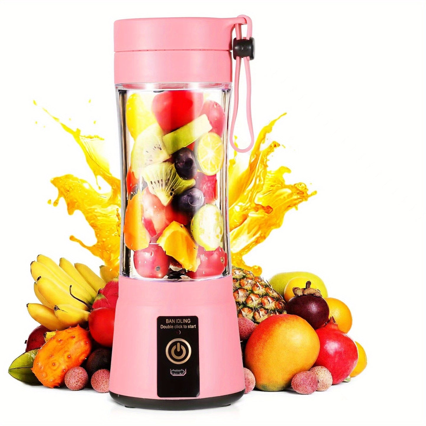 380ML Portable Blender With 6 Blades Rechargeable USB
