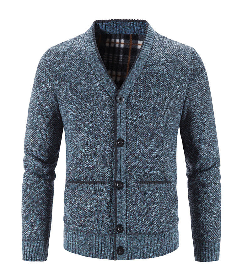 Men's Buttons Fleece Cardigan Sweater