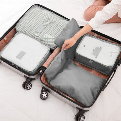 9Pc Clothes Storage Bags - Travel Luggage Organizer - Packing Cubes