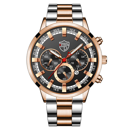 Sports Gold Stainless - Steel Quartz Wristwatch