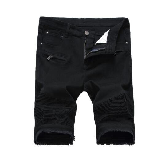 Men's Denim Shorts Fit Ripped Distressed Jeans Shorts