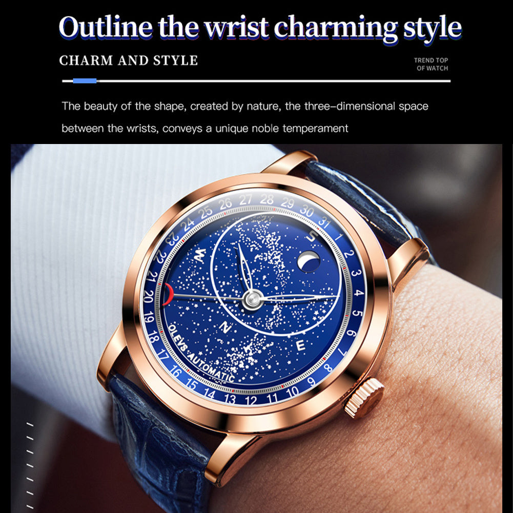 Machinery Of Starry Sky Luminous Men's Watch