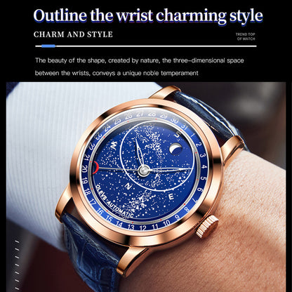 Machinery Of Starry Sky Luminous Men's Watch