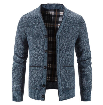 Men's Buttons Fleece Cardigan Sweater