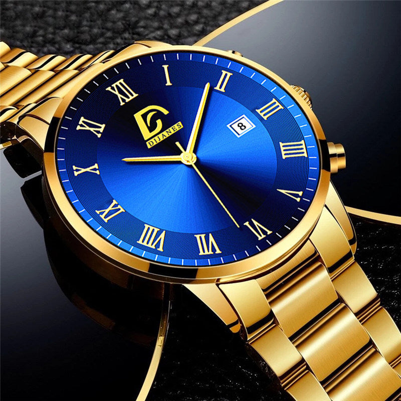 Men's Gold Stainless Steel Watch