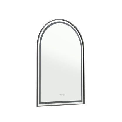 39in. W x 26in. H Oversized Rectangular Framed LED Mirror Anti-Fog Dimmable Wall Mount Bathroom Vanity Mirror Wall Mirror Kit For Gym And Dance Studio