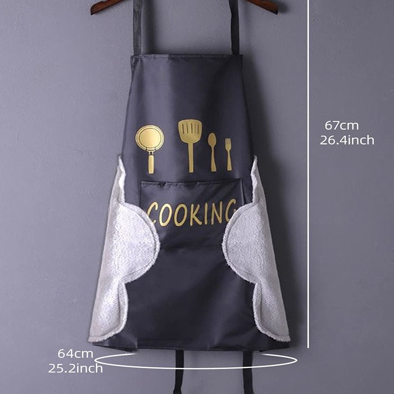Kitchen Wipe Hand Apron Waterproof and Grease Resistant