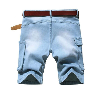 Men's Short Jeans Slim Fit Denim Short with Pockets