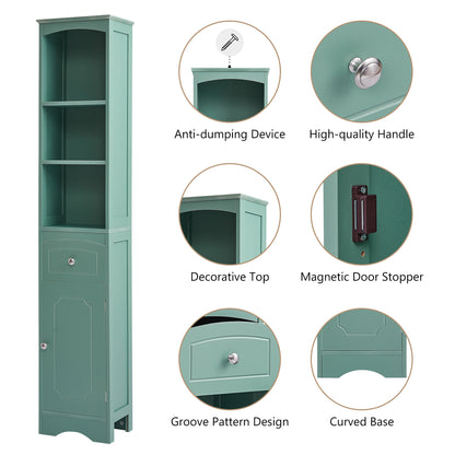 Tall Bathroom Cabinet - Adjustable Shelf