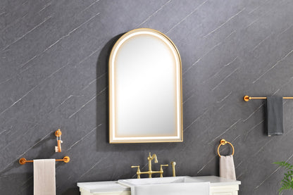 39in. W x 26in. H Oversized Rectangular Framed LED Mirror Anti-Fog Dimmable Wall Mount Bathroom Vanity Mirror Wall Mirror Kit For Gym And Dance Studio