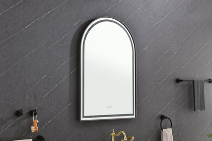 39in. W x 26in. H Oversized Rectangular Framed LED Mirror Anti-Fog Dimmable Wall Mount Bathroom Vanity Mirror Wall Mirror Kit For Gym And Dance Studio