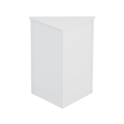 White Triangle Bathroom Storage Cabinet with Adjustable Shelves
