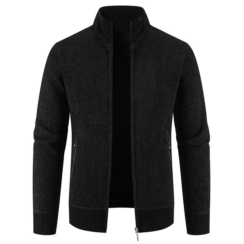 Men's Full Zip Knitted Cardigan Sweater Coat