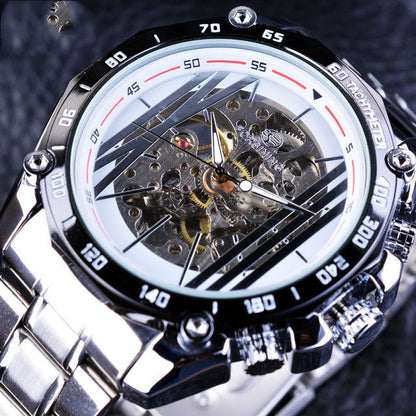 European American Style Casual Hollow Mechanical Watch