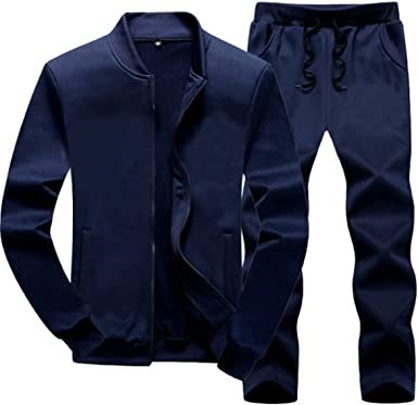 Men's Sports and Leisure Two-pieces Suits Loose Outfits Round Neckline Sweaters and Pants Sets
