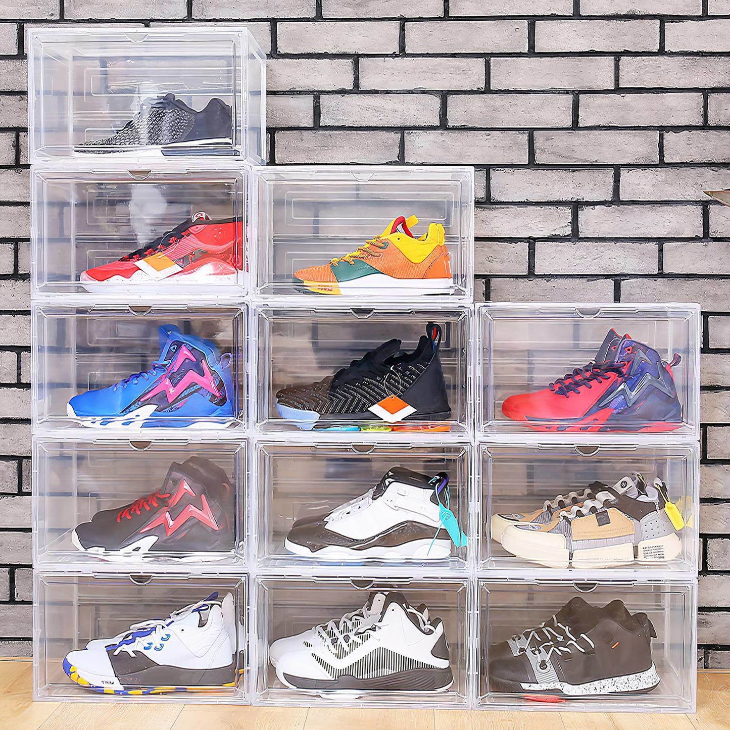 Stackable Shoe Storage - Organizer with Magnetic Door
