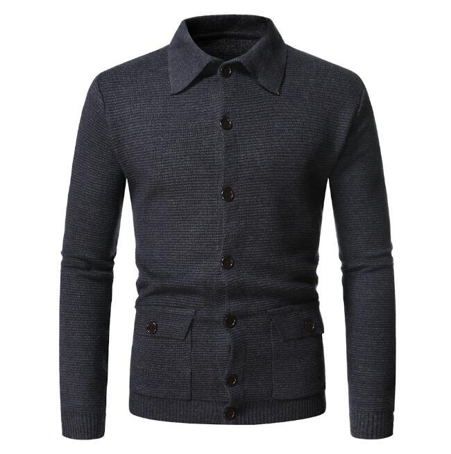 Men's knitted Cardigan Button Sweater