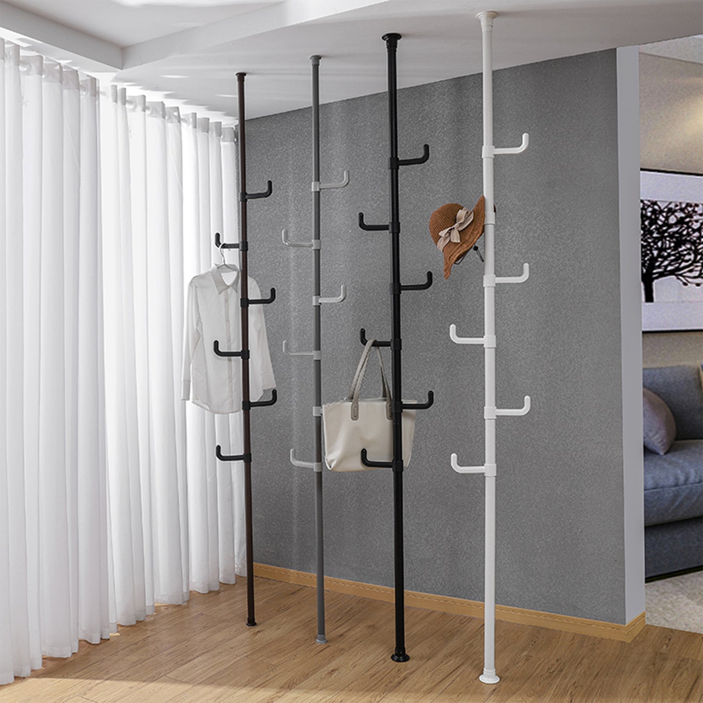 Adjustable Laundry Pole - Drying Rack - Coat Hanger