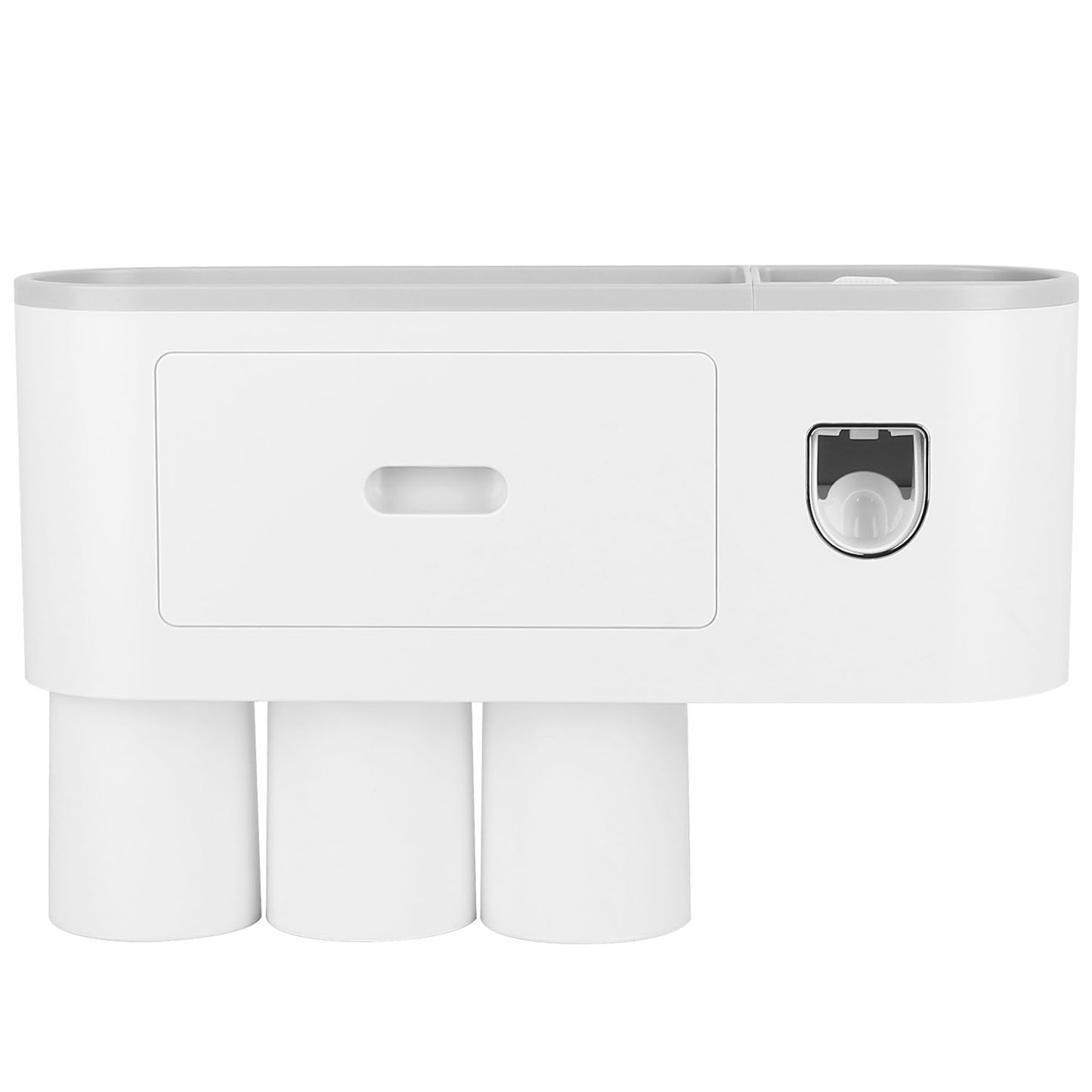 Multifunctional Wall Mount Toothbrush - Rack Organizer - Toothpaste Dispenser