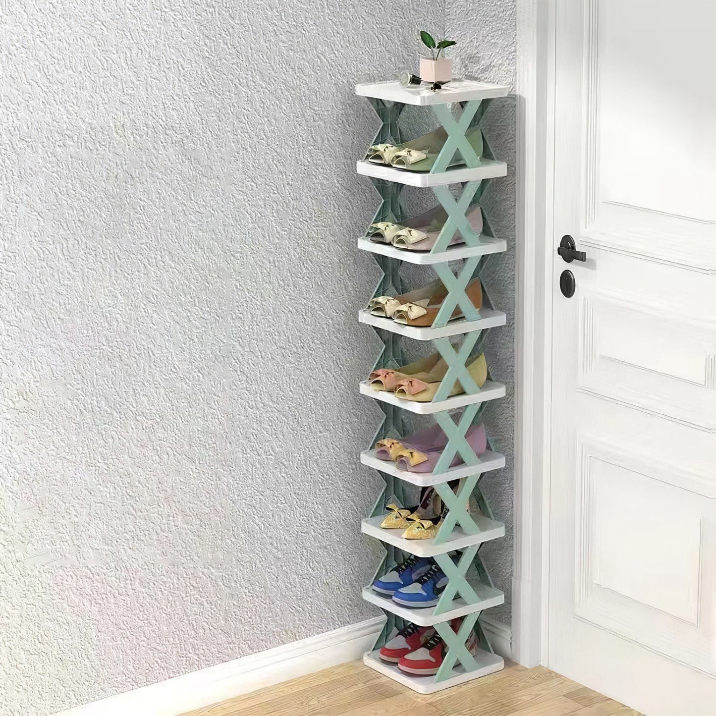 9 Tier Narrow Vertical Shoe Organizer