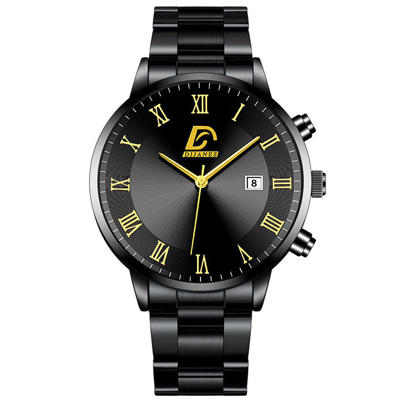 Men's Gold Stainless Steel Watch