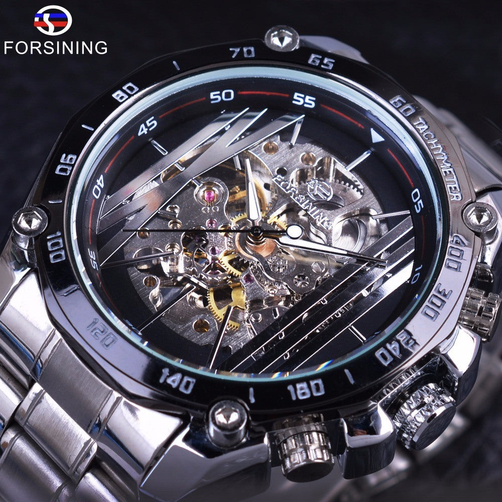 European American Style Casual Hollow Mechanical Watch