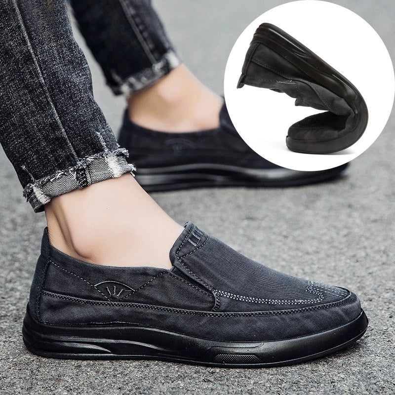 Men Shoes High Quality Retro Denim Canvas Sheos Soft Comfortable Men Casual Shoes Mens Loafers Cloth Shoes Man Fashion Sneakers