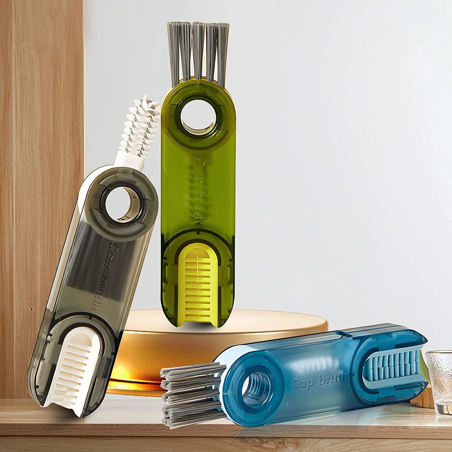 3 In 1 Cup Lid Gap Cleaning Brush Set
