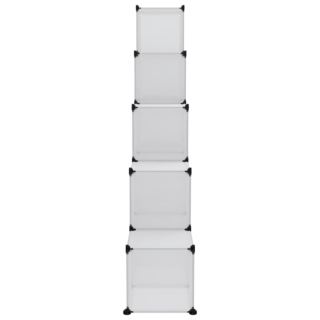 Storage Cube Organizer with 15 Cubes and Doors - Transparent