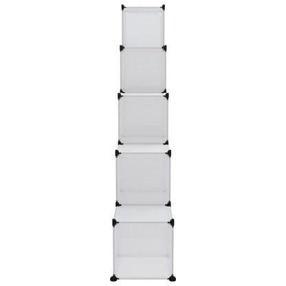 Storage Cube Organizer with 15 Cubes and Doors - Transparent