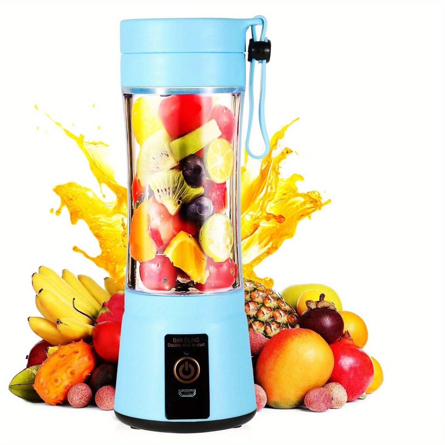 380ML Portable Blender With 6 Blades Rechargeable USB