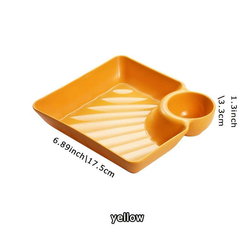Dumpling Plate with Sauce Dish