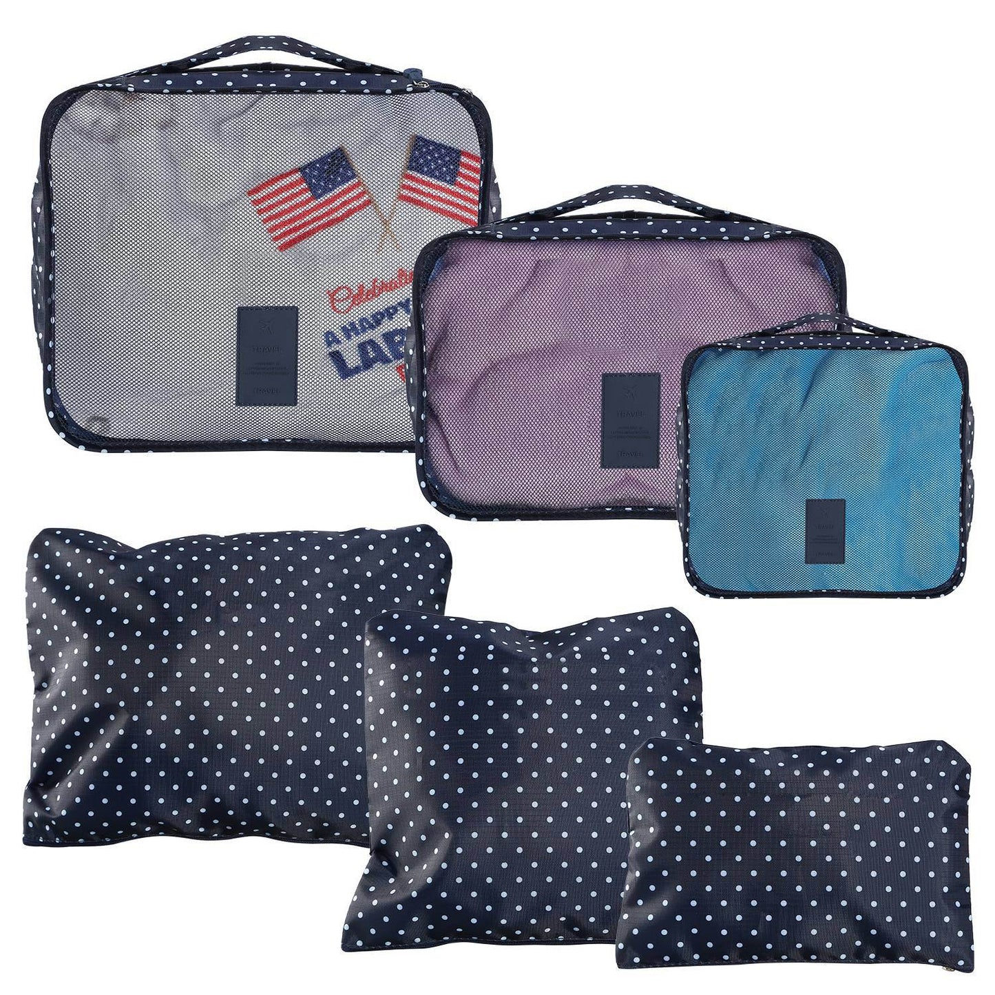 9Pc Clothes Storage Bags - Travel Luggage Organizer - Packing Cubes