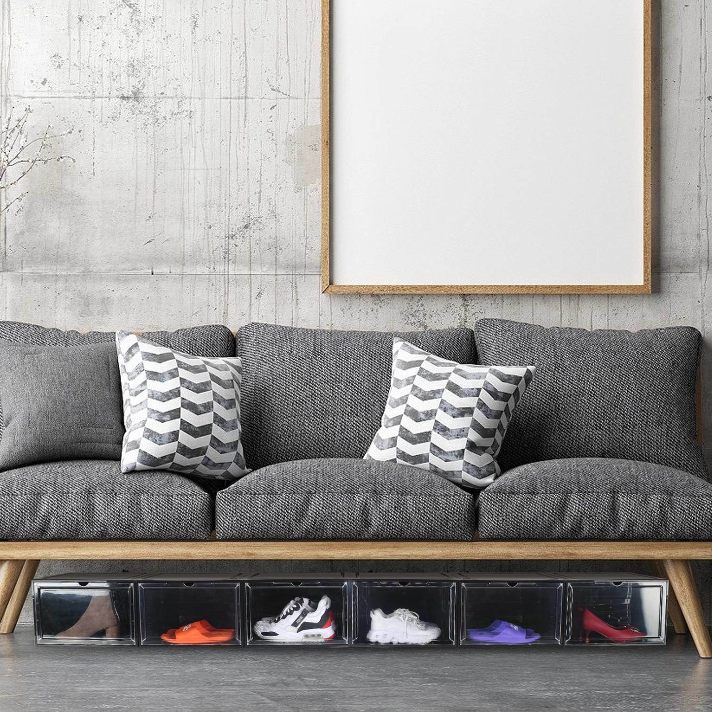 Stackable Shoe Storage - Organizer with Magnetic Door