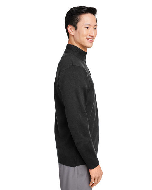 Unisex Pilbloc™ Quarter-Zip Sweater - BLACK - XS