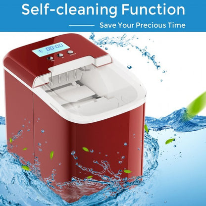 Countertop LCD Display Ice Maker with Ice Scoop