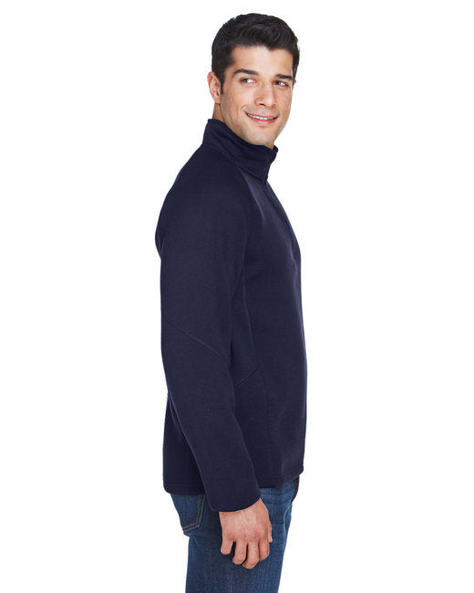 Adult Bristol Sweater Fleece Quarter-Zip - NAVY - S