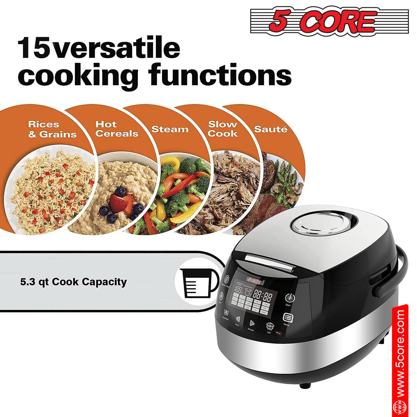 Electric Steamer, Digital Rice Pot Multi Cooker