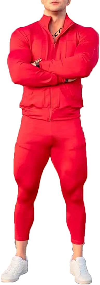 Men's Casual Sportswear Two-Pieces Suits Slim Fit Sweaters Pants Outfits