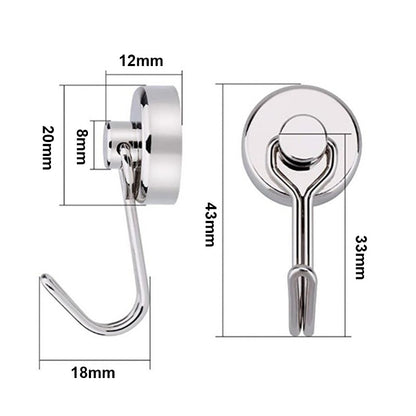 4/8/10pcs Heavy Duty Neodymium Magnet Hook