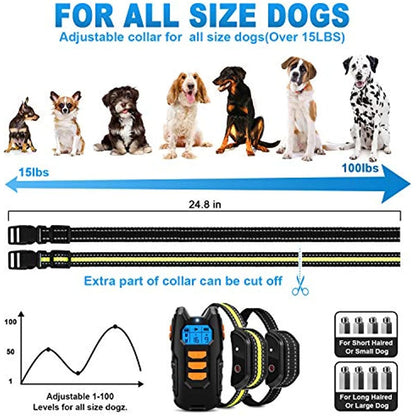 Dog Training Collar; Rechargeable Dog Shock Collar; 3 Modes