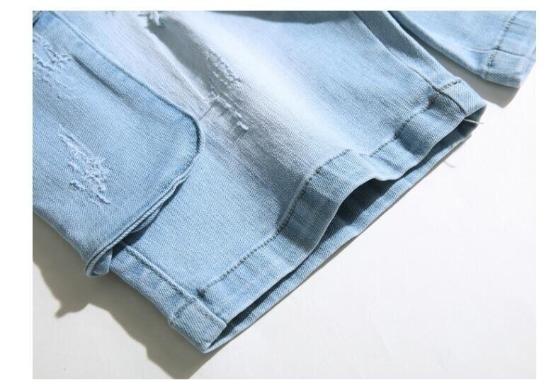 Men's Short Jeans Slim Fit Denim Short with Pockets