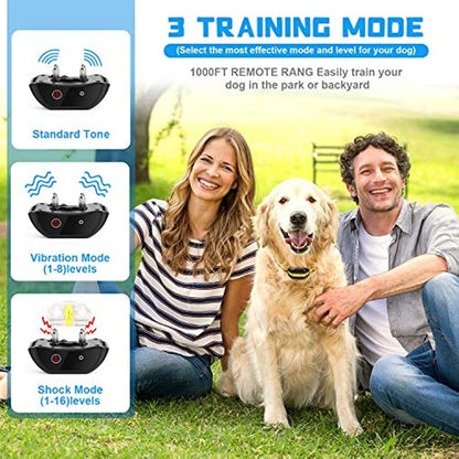 Dog Training Collar; Rechargeable Dog Shock Collar; 3 Modes